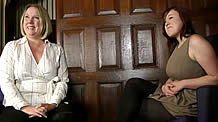An interview before the spanking begins