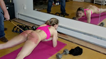 Lily Swan given a hard caning
